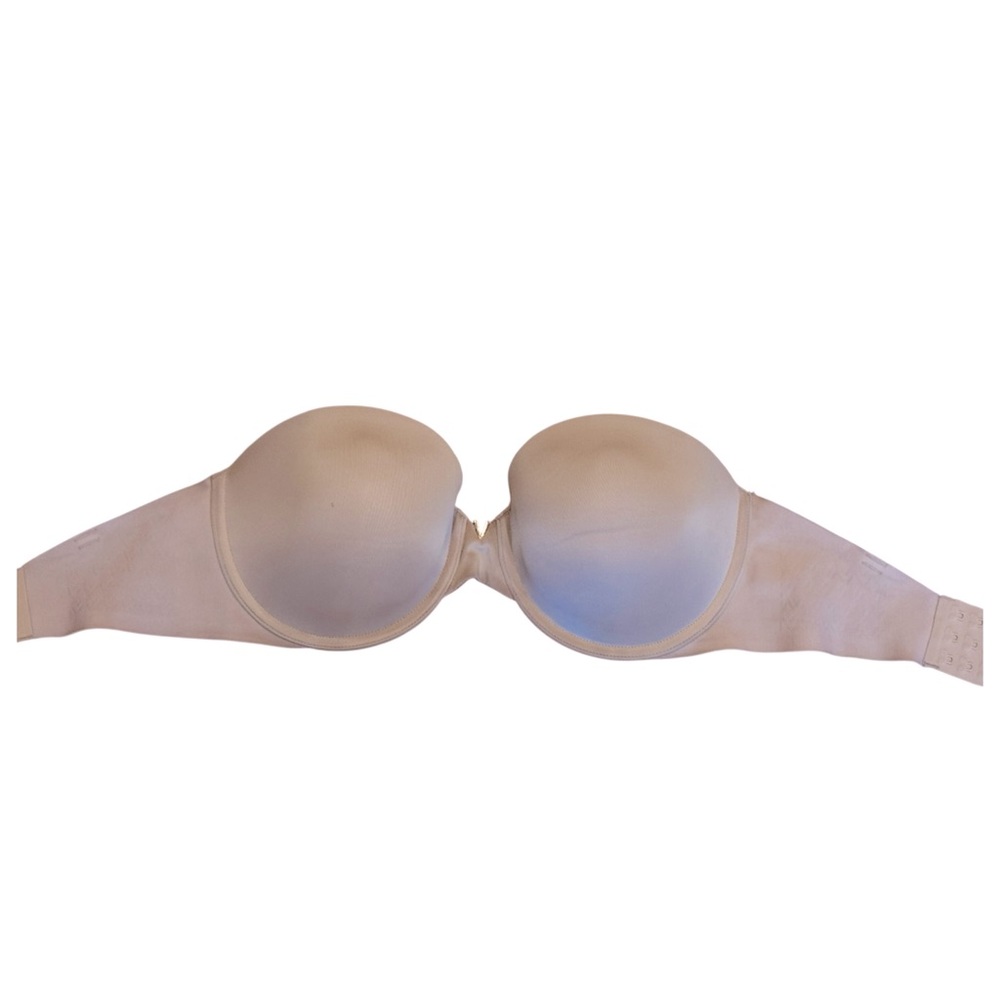Victoria’s Secret Strapless Push Up Bra Nude Tan Plunge 34DD